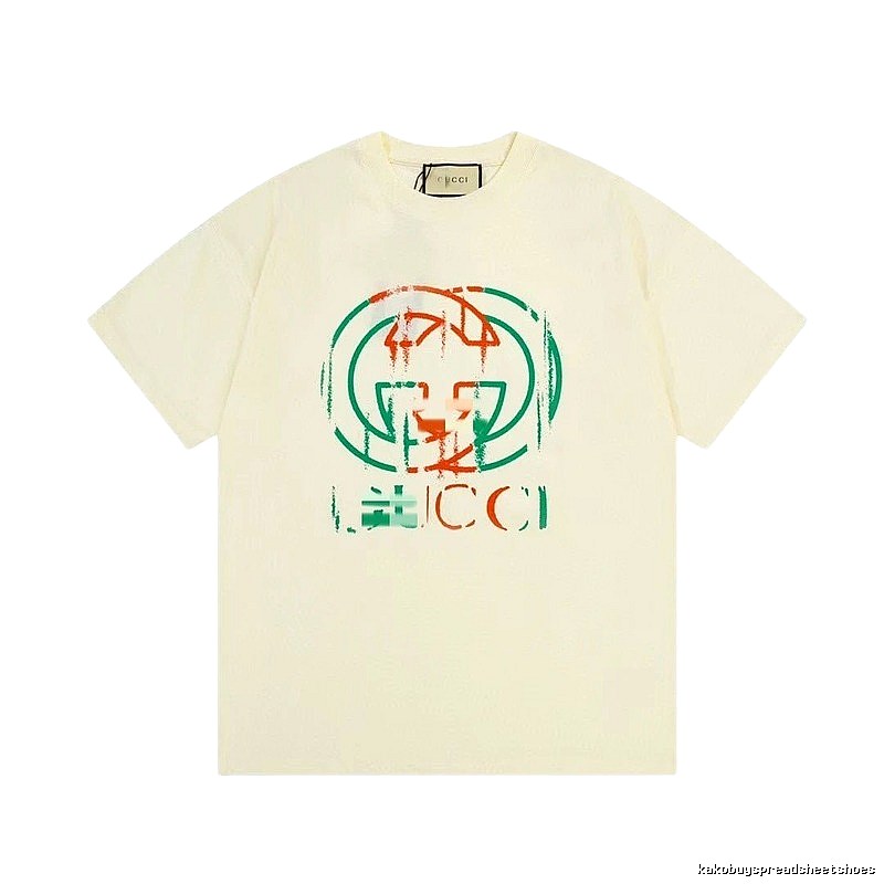 Gucci Double G Graffiti Vintage Style Off-white T-shirt
