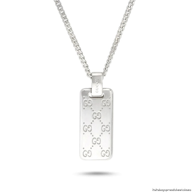 Gucci Double G Print Silver Necklace