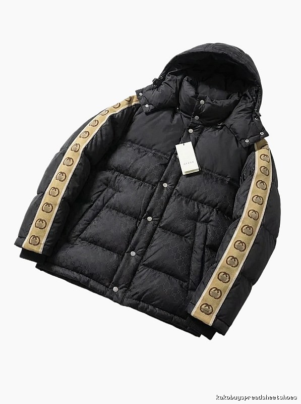 Gucci Double G Print Style Black Down Jacket