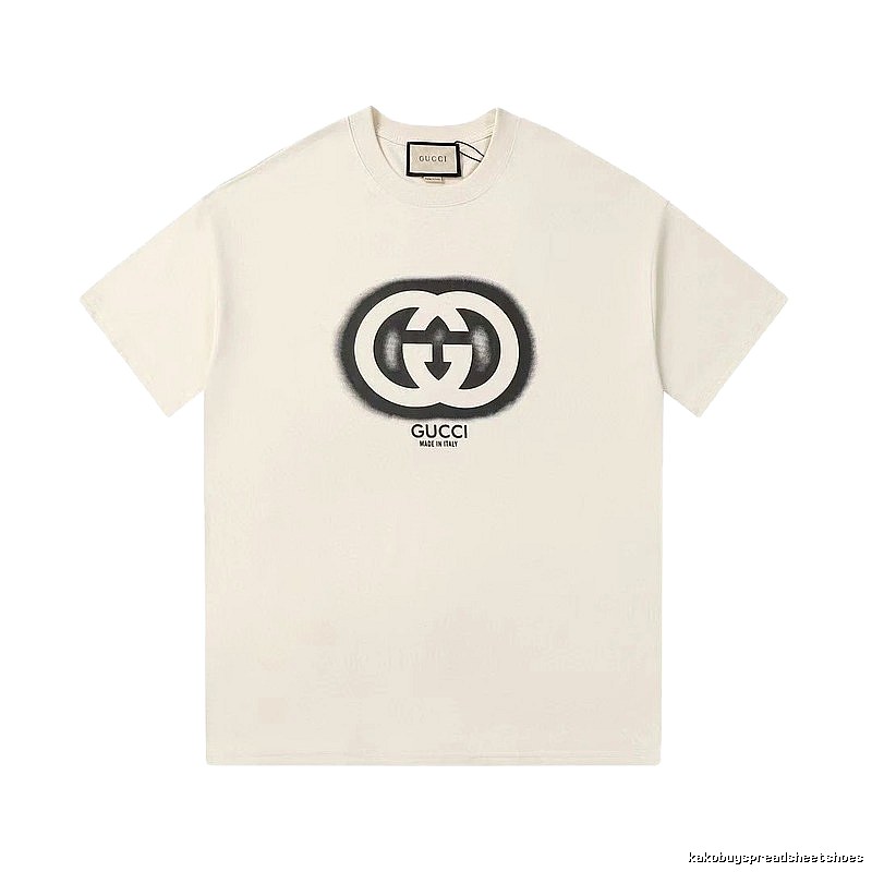 Gucci Double G Print Vintage Style Off-white T-shirt