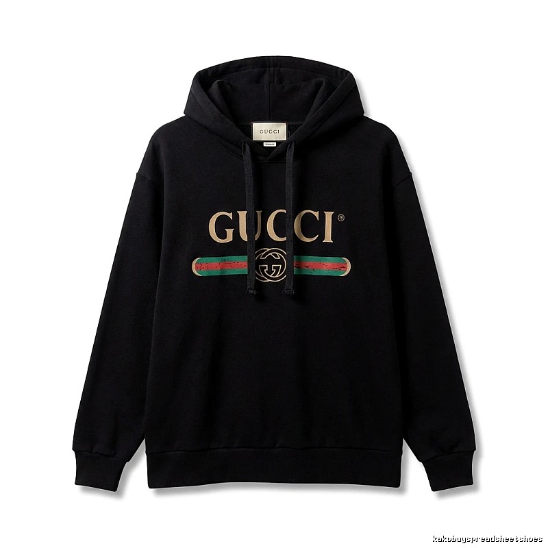 Gucci letter print style black hoodie
