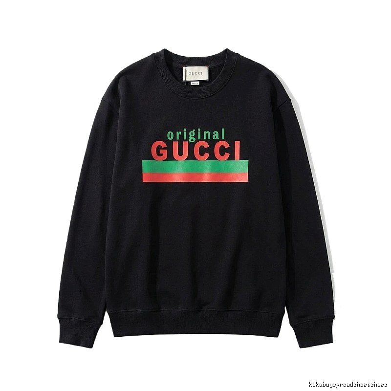 Gucci letter - printed black sweatshirt