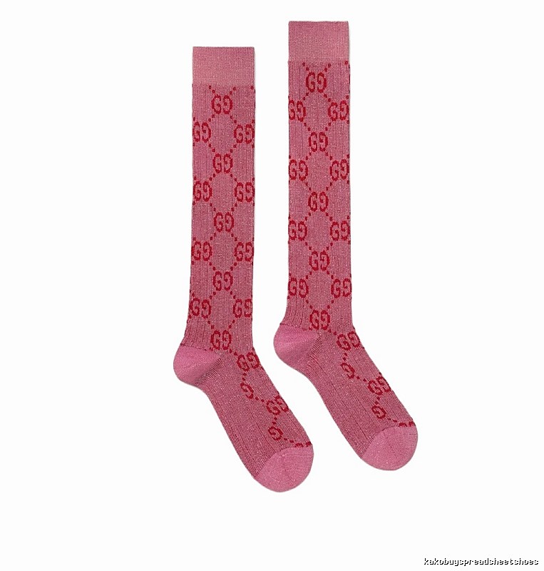 Gucci pink retro-style long socks