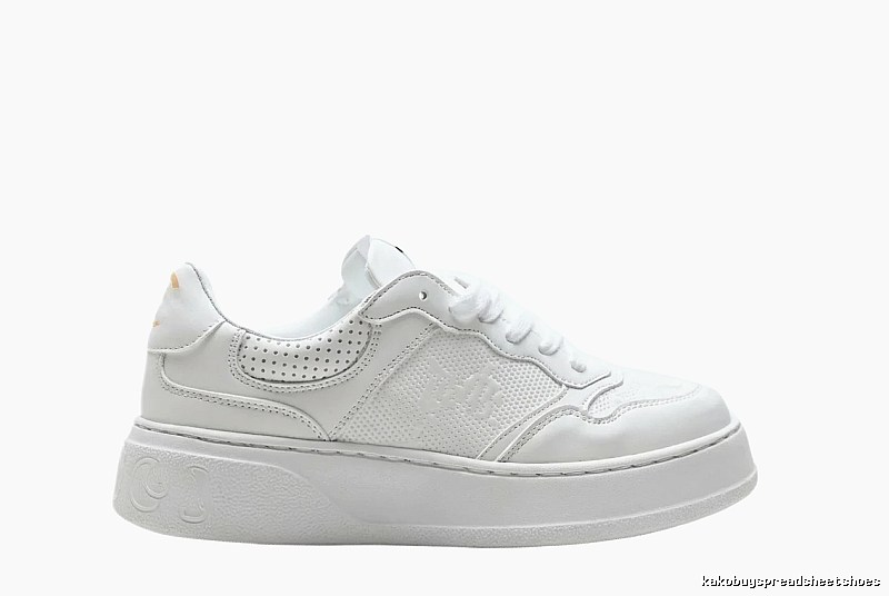 Gucci retro-style white canvas shoes