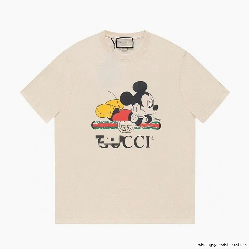 Gucci x Disney Mickey Mouse Co-branded Casual Off-white T-shirt