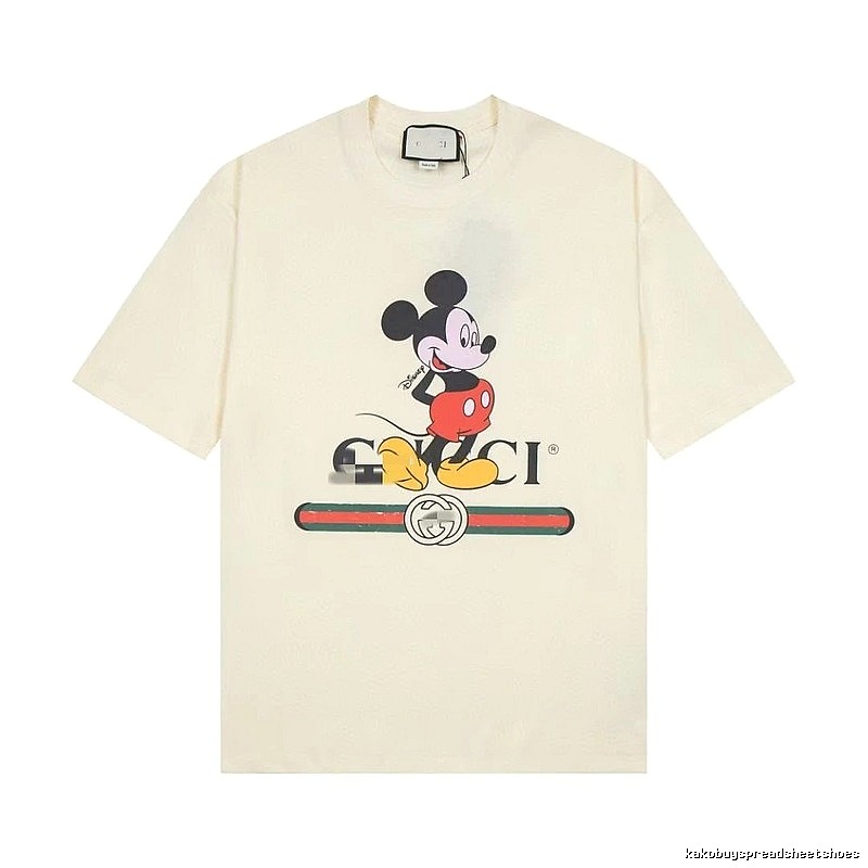 Gucci x Mickey Mouse Co-branded Vintage Style Off-white T-shirt