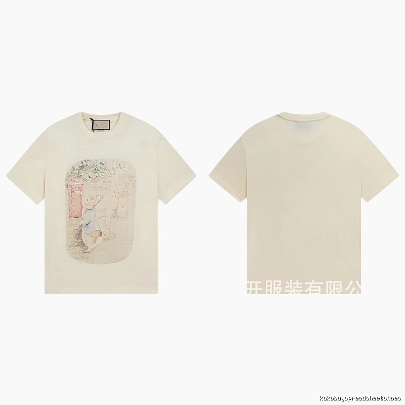 Gucci x Peter Rabbit Co-branded Vintage-style Off-white T-Shirt