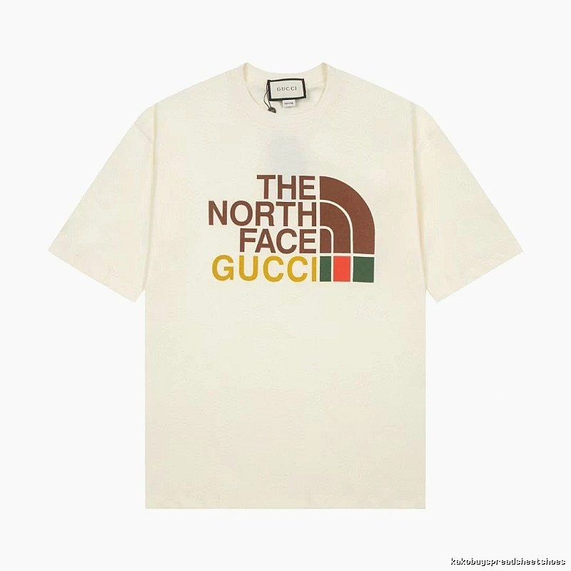 Gucci x The North Face Co-branded Casual Off-white Short Sleeve T-Shirt