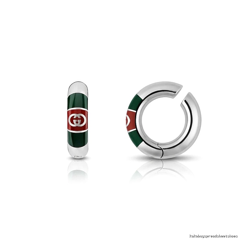 Gucci's classic red and green earrings.