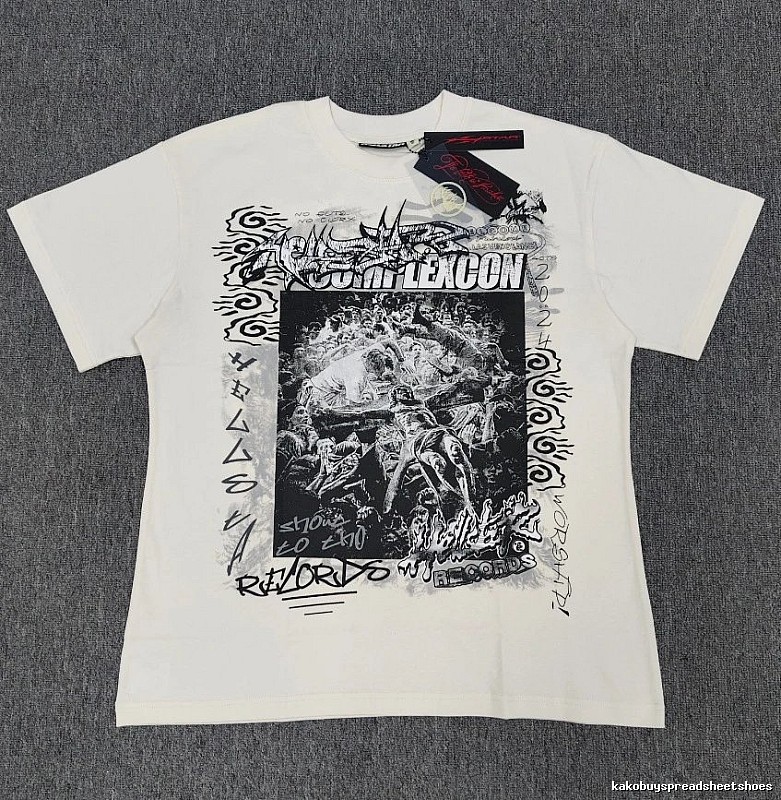 Hellstar Co-branded Graffiti Street Style Off-white T-shirt