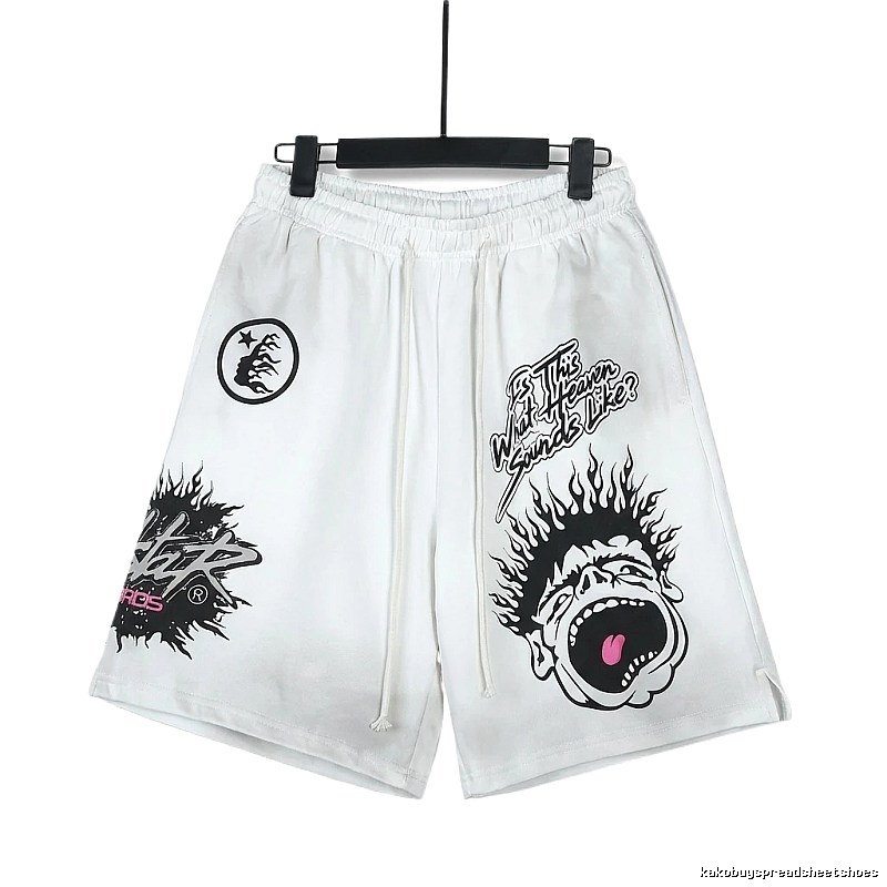 Hellstar dark style white shorts