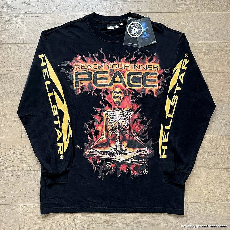 Hellstar Flame Skull Style Black T-shirt