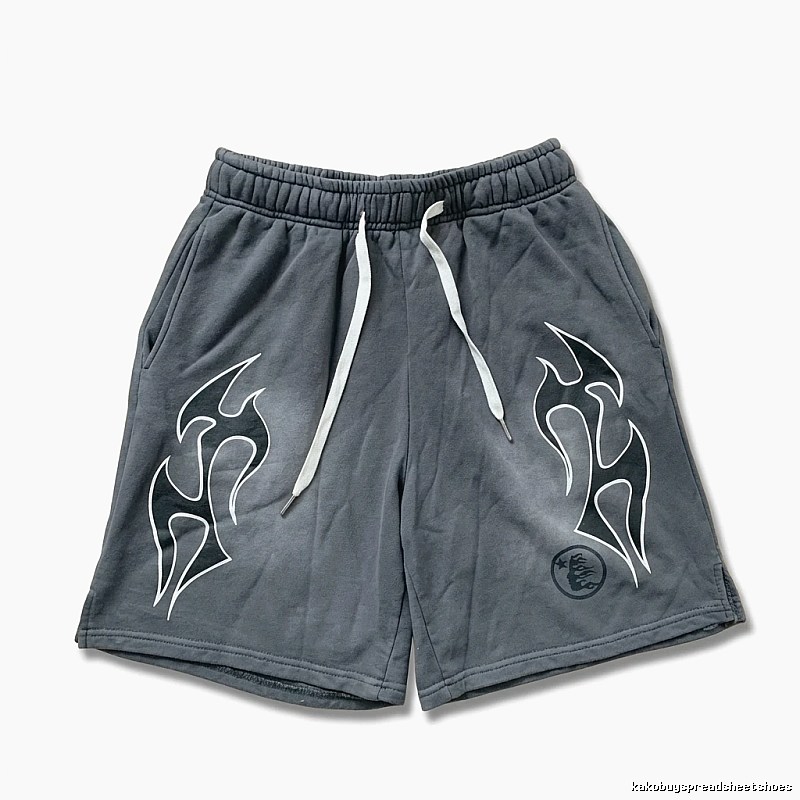 Hellstar Flame Wind Grey Shorts