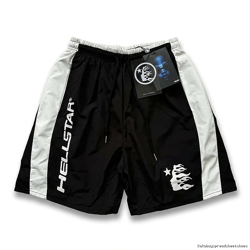 Hellstar Street Style Black and White Shorts