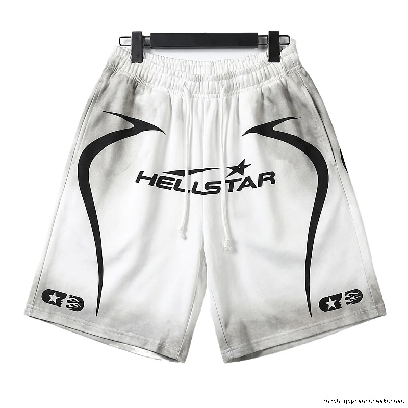 Hellstar Trendy Style White Shorts