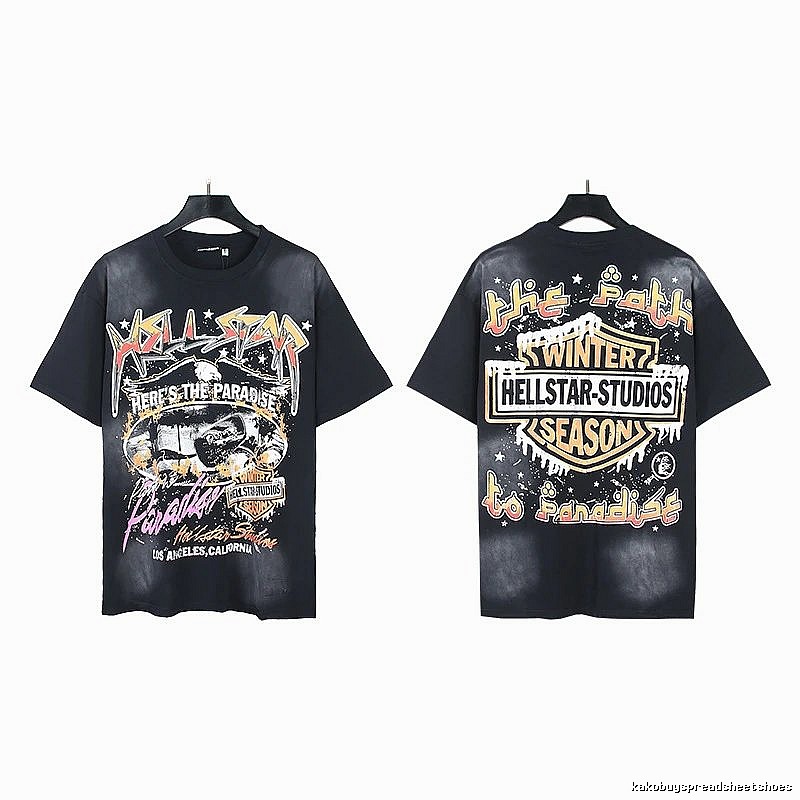Hellstar Winter Collection Vintage Style Black T-Shirt