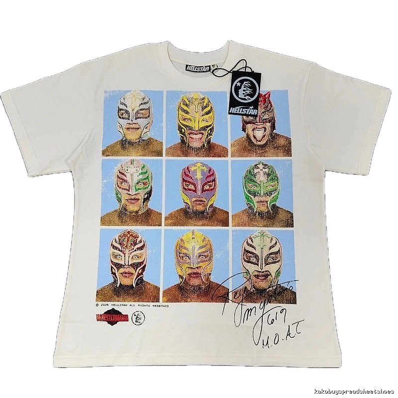 Hellstar Wrestler Co-branded Street Style Off-white T-shirt