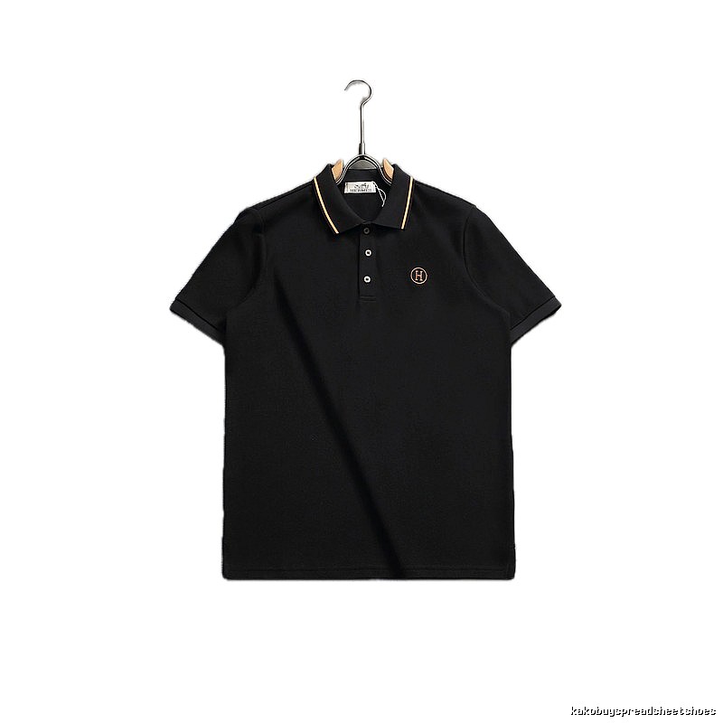 Hermès Classic Wind Black Polo Shirt