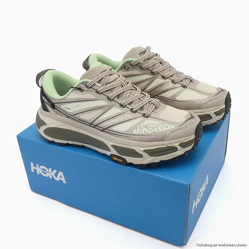 HOKA Mountaineering Style Ash-Green Sports Shoes