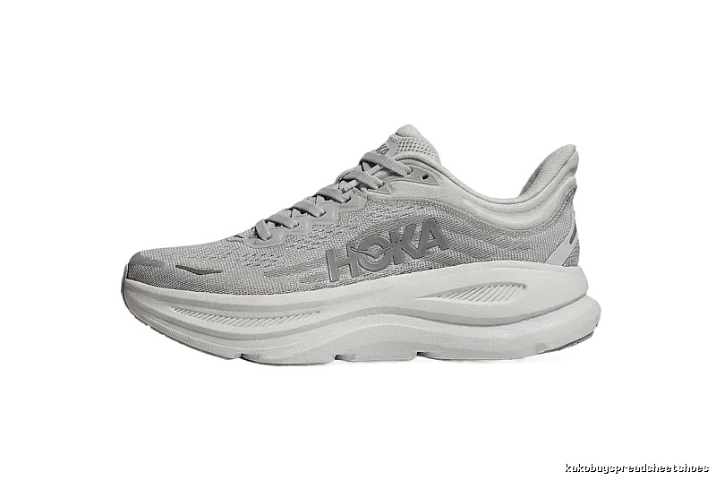 HOKA Trendy Gray-White Athletic Shoes