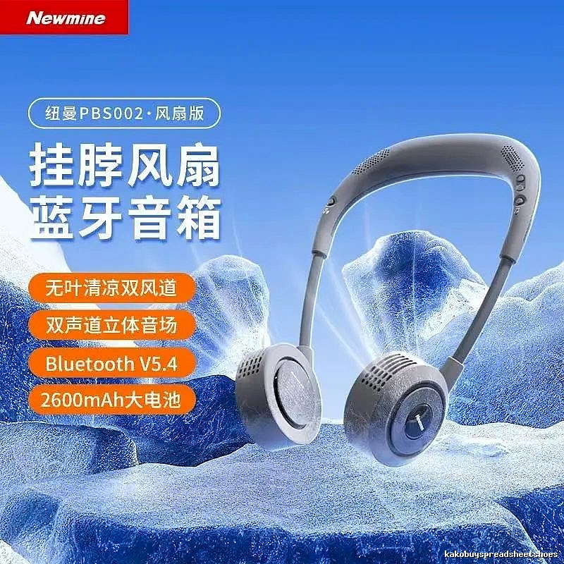 Honeywell Kids Neck Fan With Starry Gray Bluetooth Speaker For Summer Carry