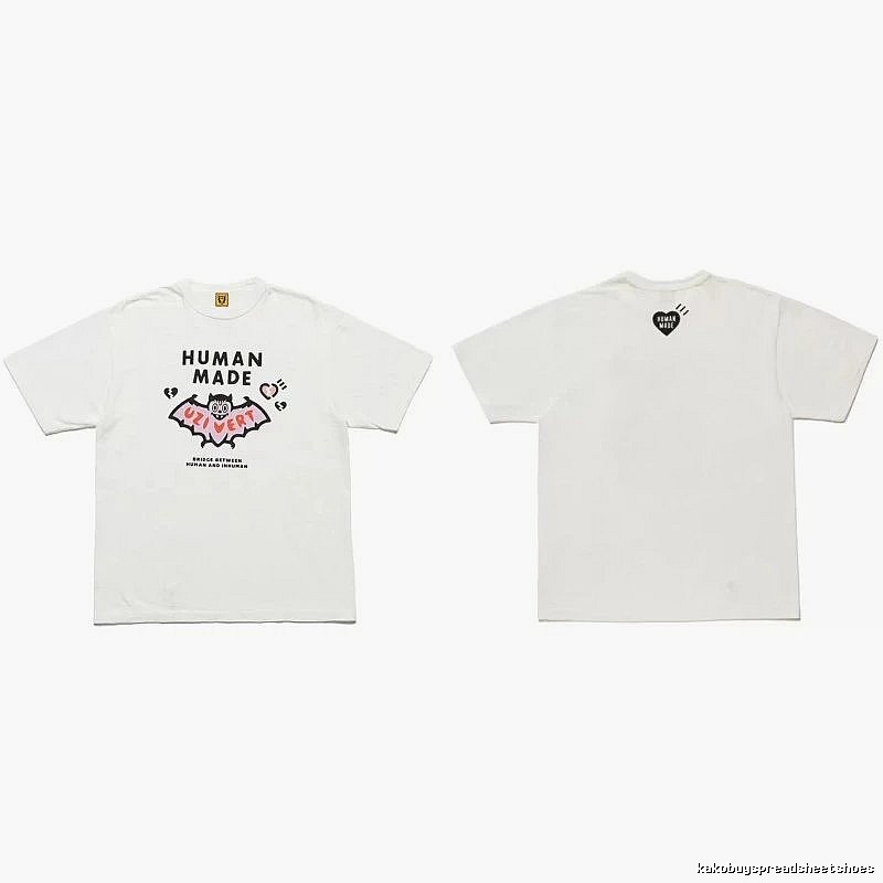 Human Made Casual Heart logo T-shirt Black Green Human for Comfortable Styling