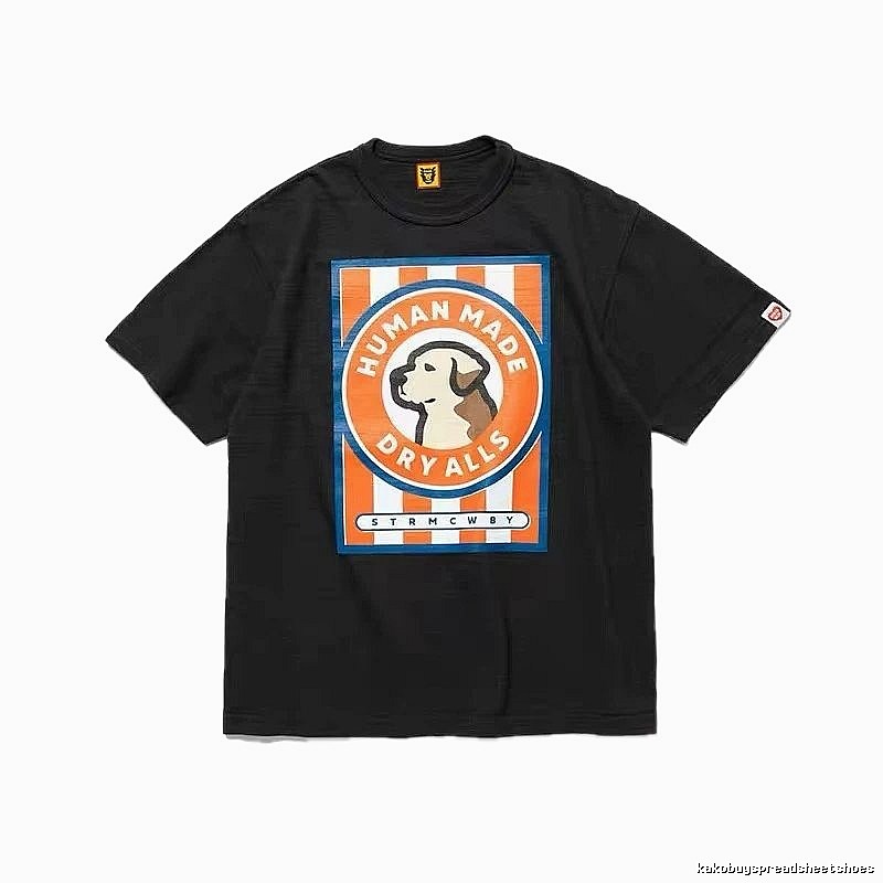 HUMAN MADE DRYALLS Vintage Style Black T-shirt