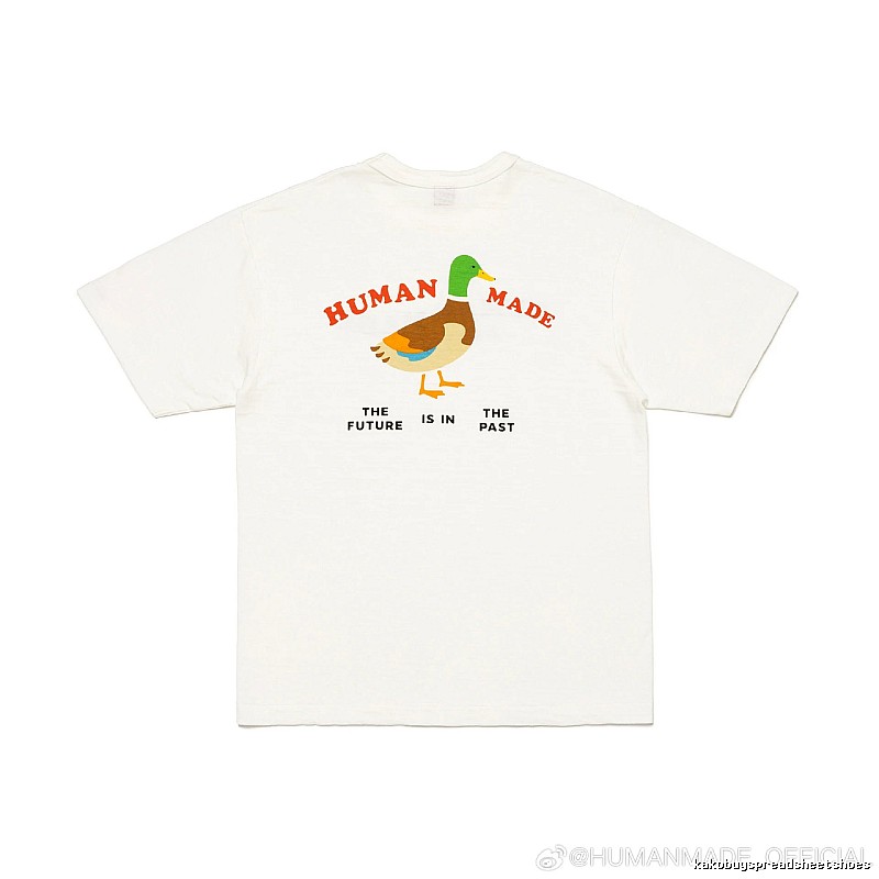 HUMAN MADE Green Duck Print Vintage Off-white T-shirt