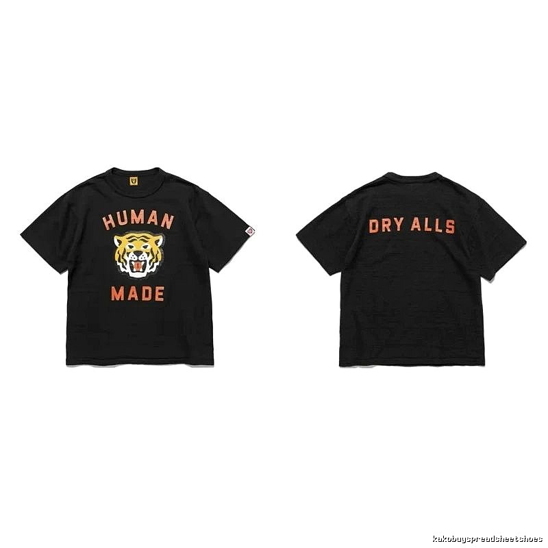 Human Made Premium Style Heart logo T-shirt Black Green Human for Resort Outfits