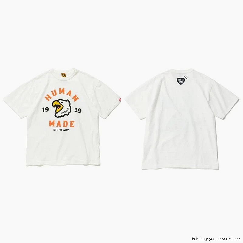 Human Made Urban Heart logo T-shirt Black Green Human with Casual Appeal