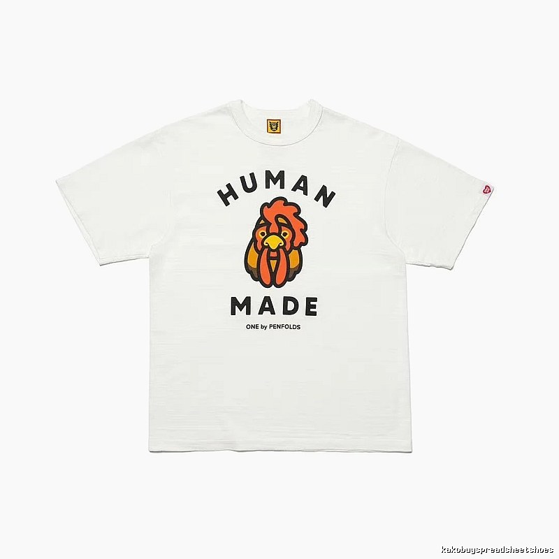 HUMAN MADE x Le Coq Sportif Co-branded Japanese Streetwear White T-Shirt