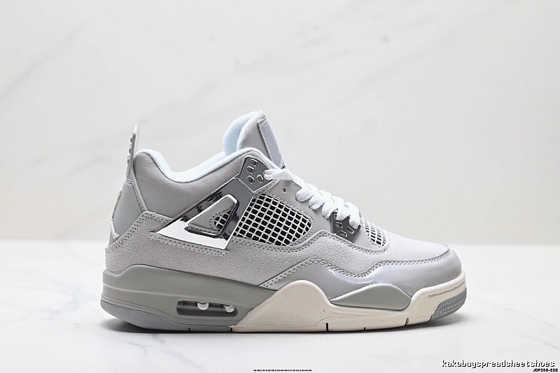 Jordan 4 Retro Silver Grey Sneakers