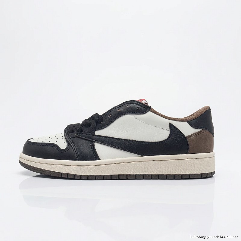 Jordan AJ1 Retro Style Black, White and Brown Shoes