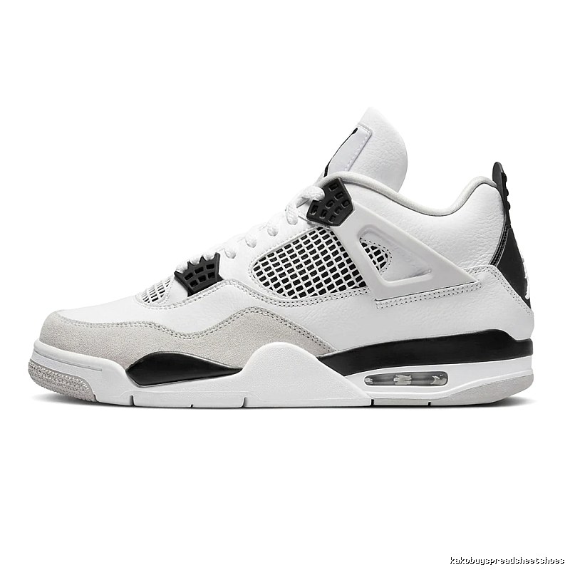 Jordan AJ4 Black and White Retro Sports Shoes