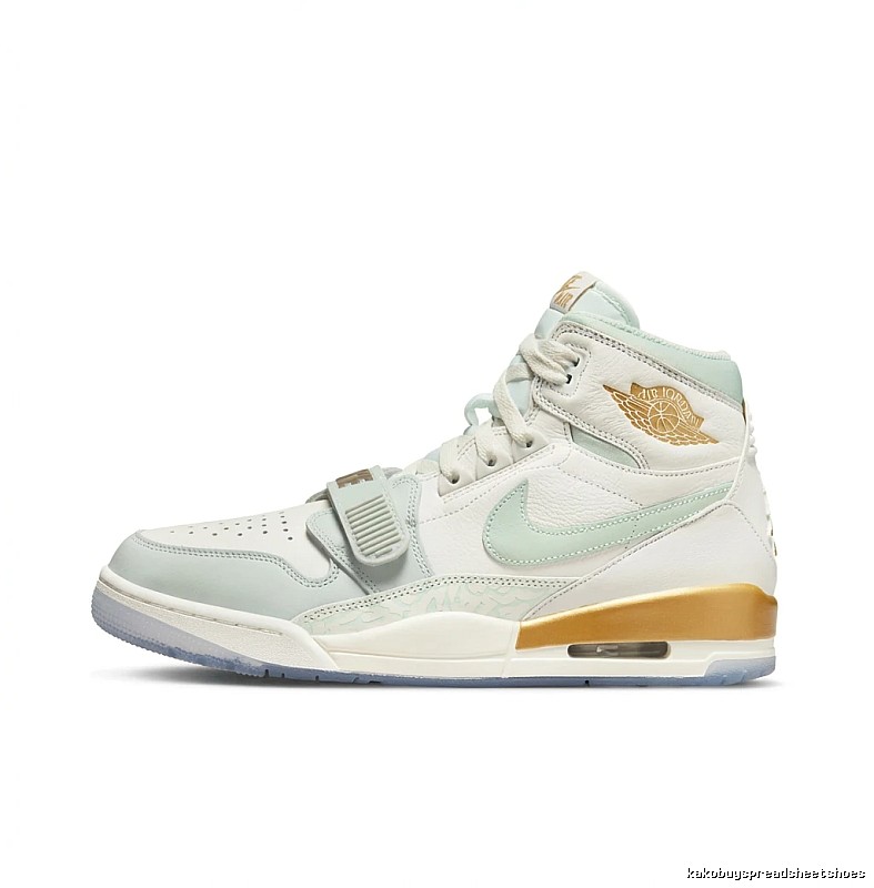 Jordan retro white-green sports shoes