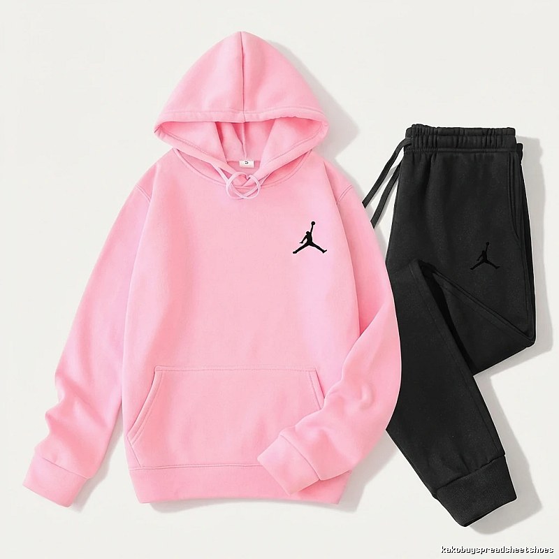 Jordan sporty pink and black suit