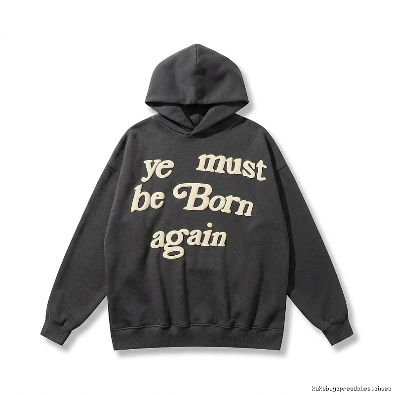 Kanye's retro-style black hoodie