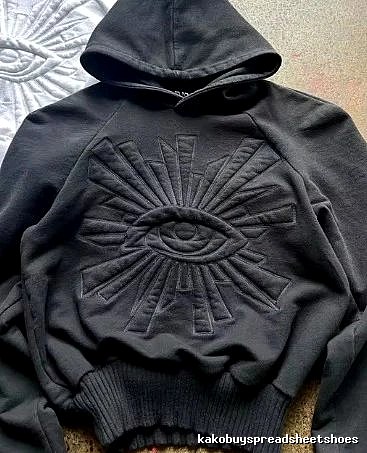 Kapital Classic Eye graphic hoodie Black Raised Eye for Daily Styling