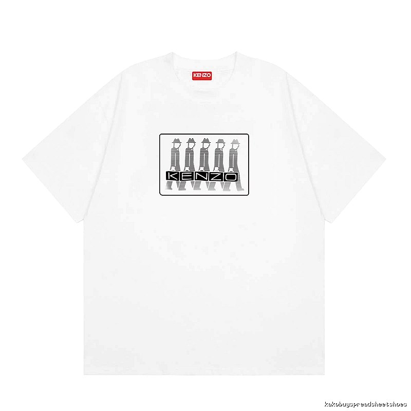 KENZO Character Print Street Style White T-Shirt