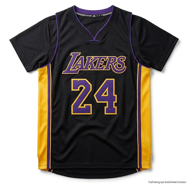 Kobe Lakers No. 24 black and yellow jersey