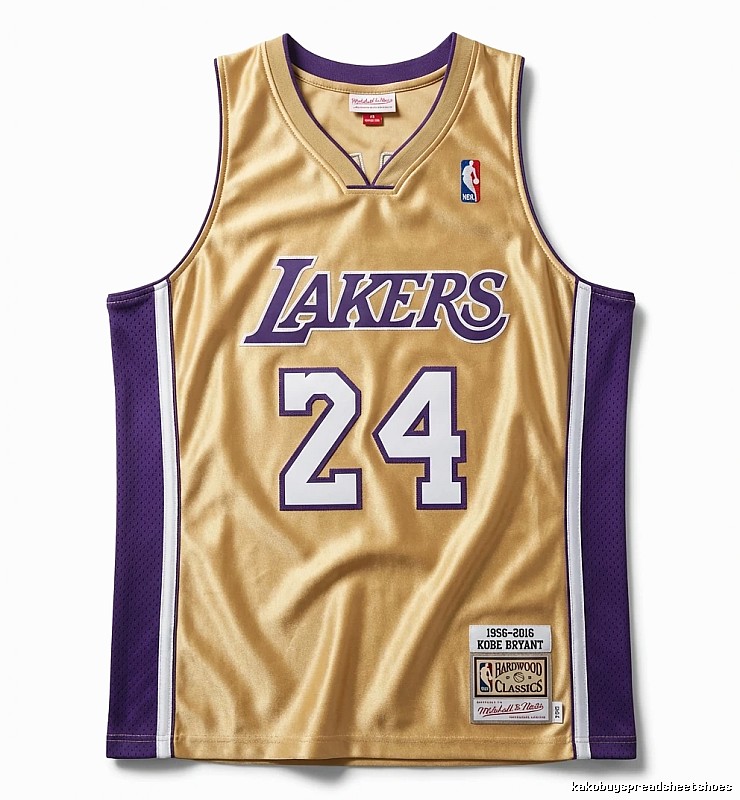 Kobe Lakers retro gold and purple jersey