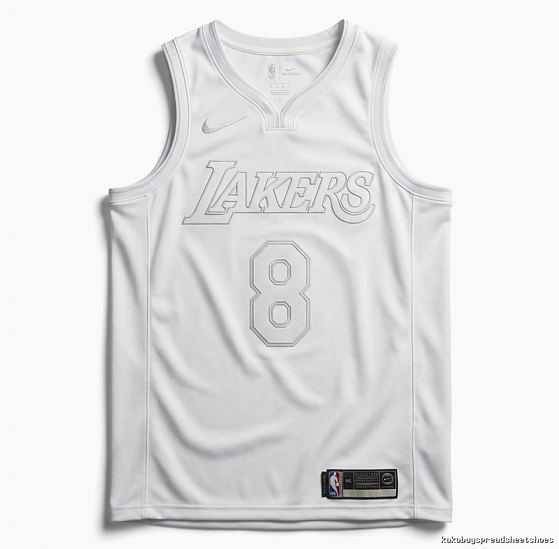 Kobe Lakers retro-style white tank top