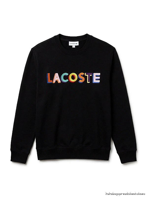 Lacoste Colorful Letter Style Black Sweatshirt