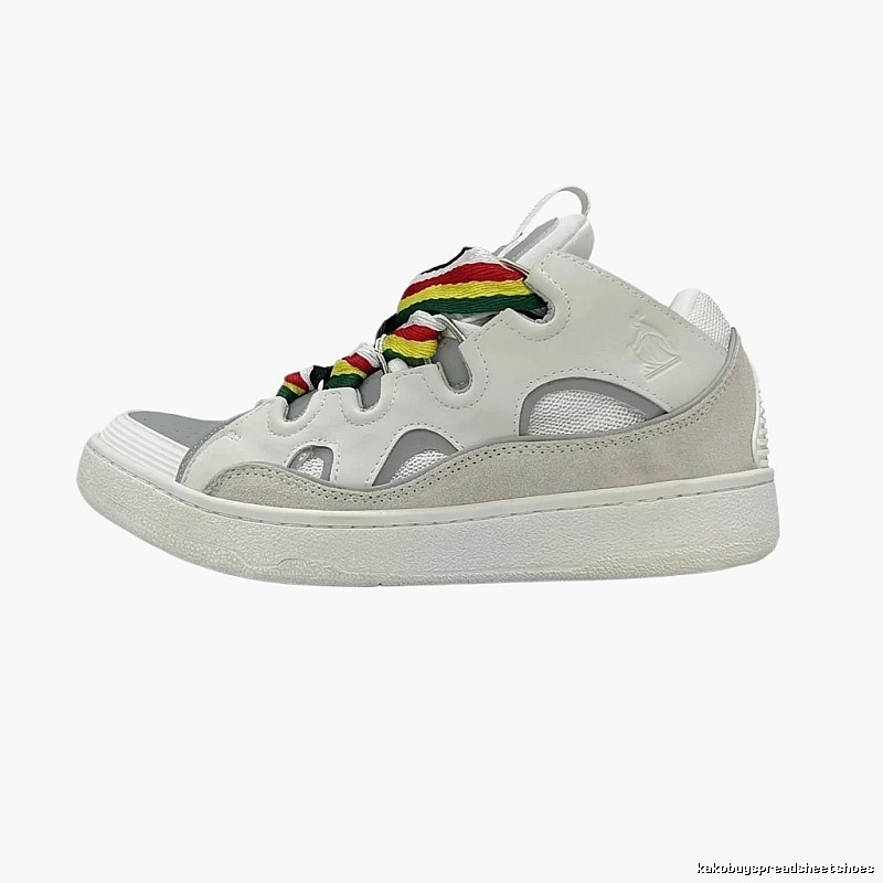 LANVIN Retro Style Colorful Lace-up White Shoes