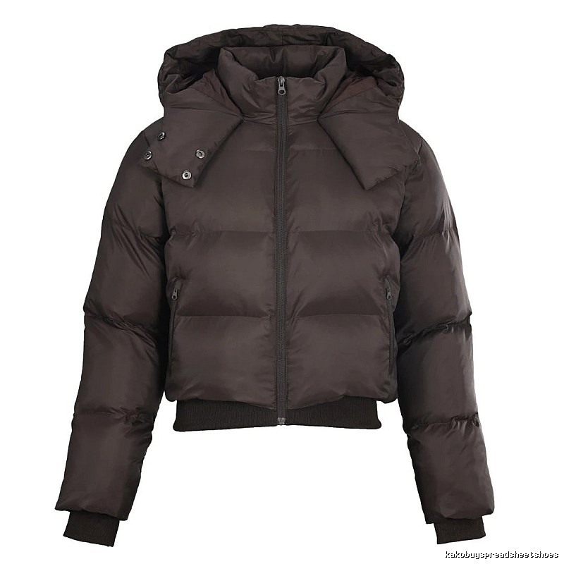 Layering Cropped Puffer Jacket by Independent Design - Dark Brown