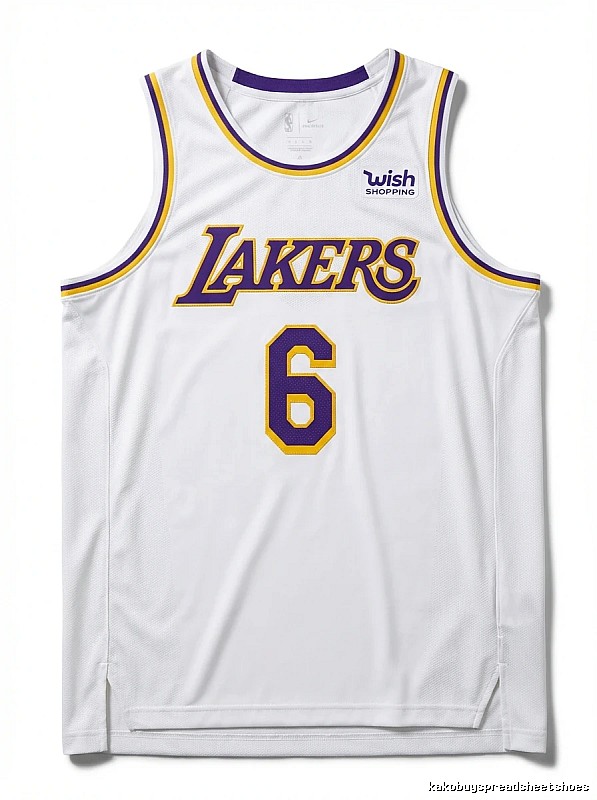LBJ Lakers No. 6 white jersey