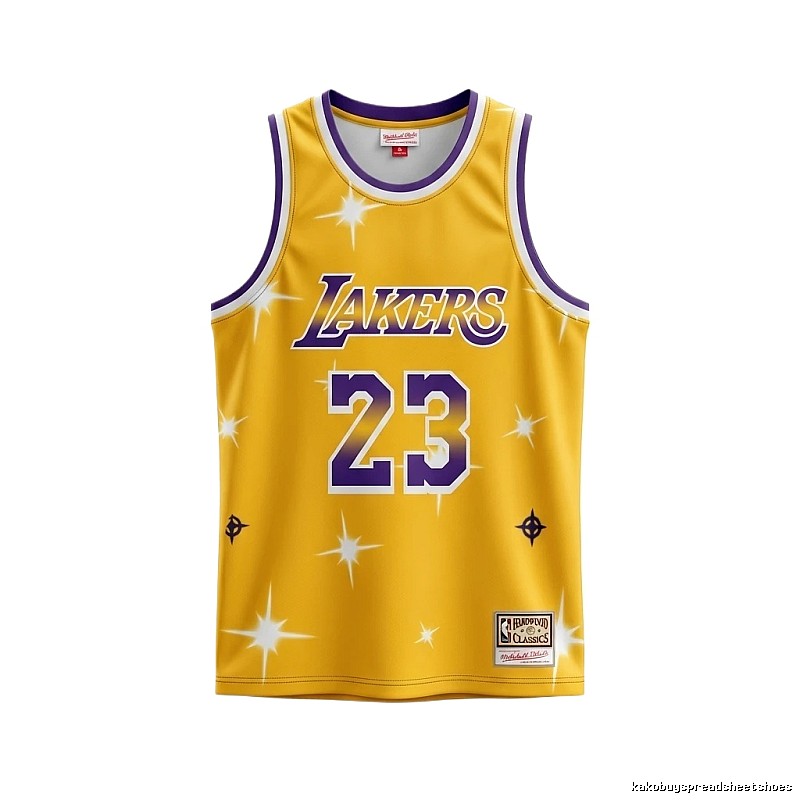 LBJ Lakers retro - style yellow jersey
