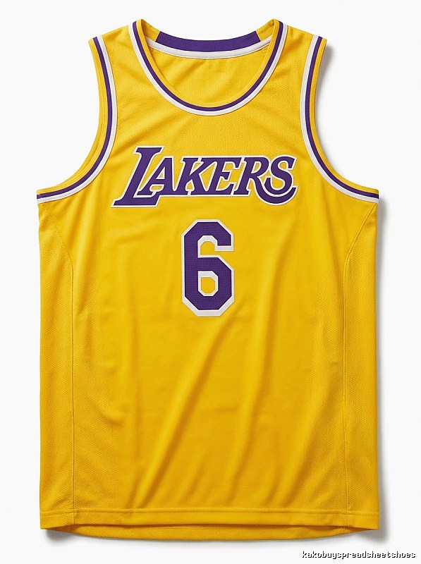 LBJ's No. 6 yellow jersey of the Lakers.