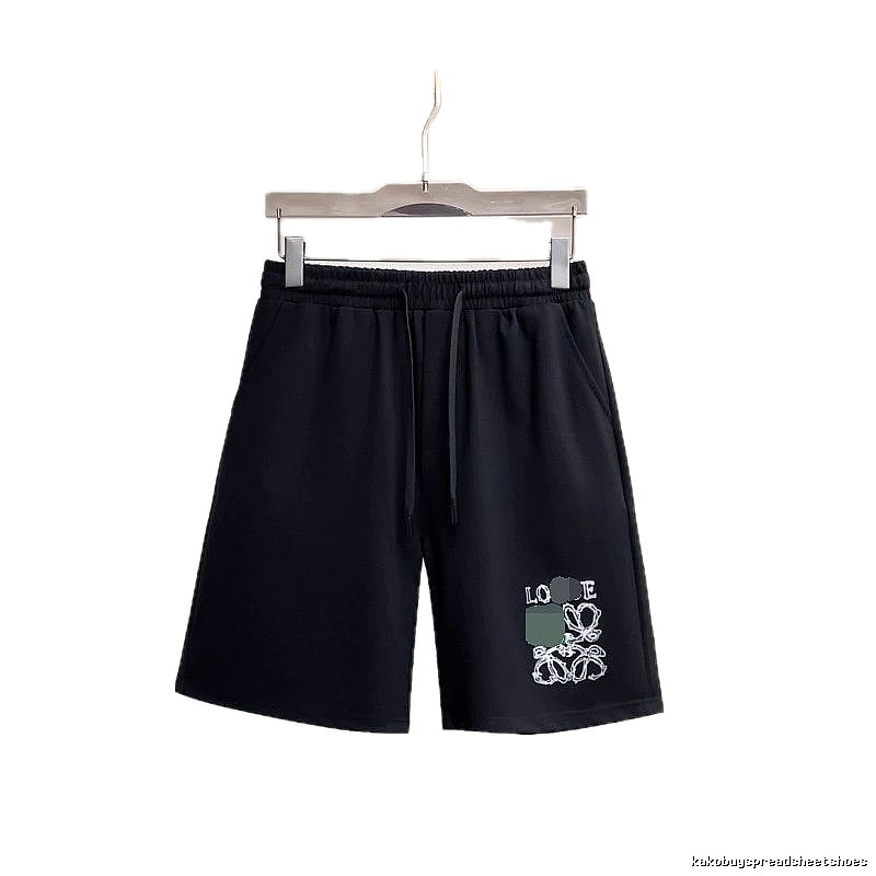 LOEWE Printed Casual Style Black Shorts