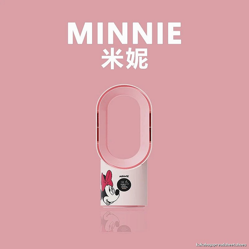 Lotso Office Fan Misting Bladeless Fan Minnie Character Misting Bladeless Smart Control Oscillation Digital Display Long Runtime Two Mist Levels